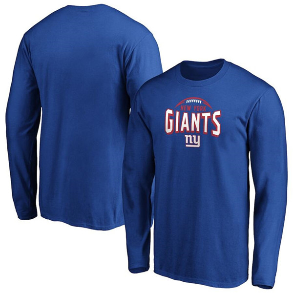 New York Giants Royal Clamp Down Long Sleeve T-Shirt